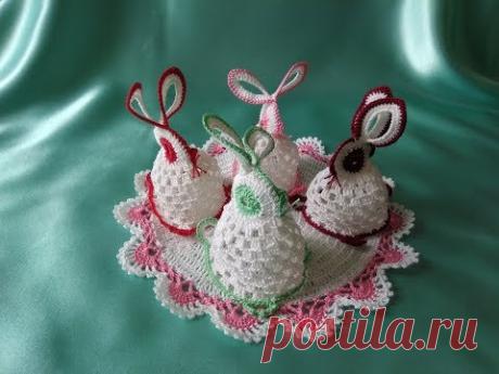 Пасхальные зайцы-кролики крючком