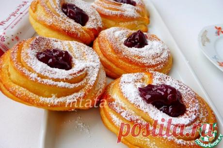 Сливочные булочки с конфитюром Кулинарный рецепт