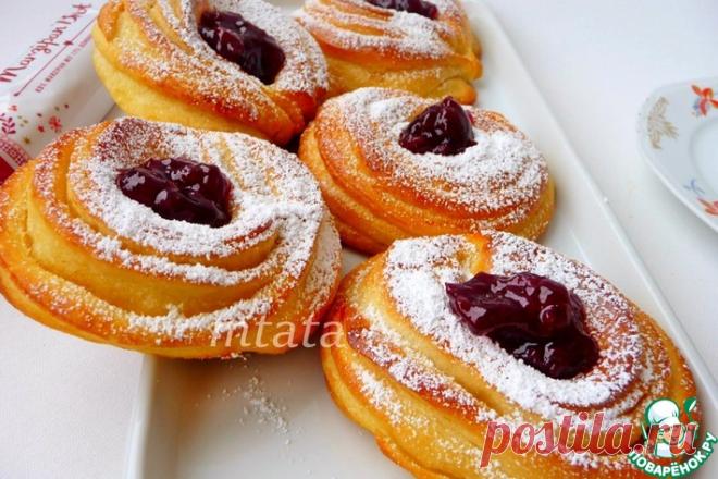 Сливочные булочки с конфитюром Кулинарный рецепт