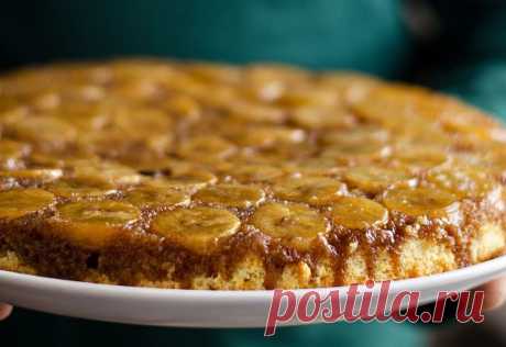 Карамельный банановый пирог (перевернутый)