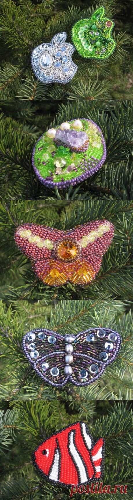 Могучая кучка брошек - много фото | biser.info - всё о бисере и бисерном творчестве