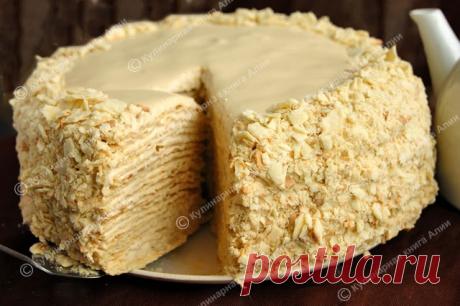 "Наполеон" с очень вкусным кремом.