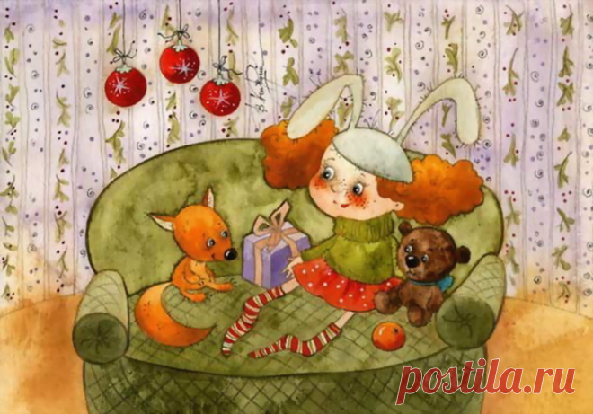 зимние акварели художника Виктории Кирдий