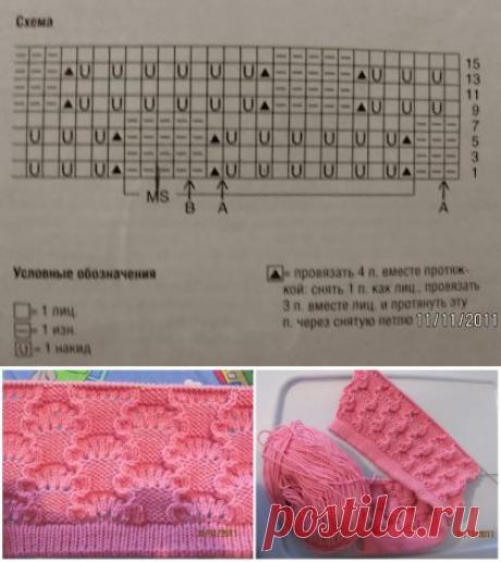 Двойная шапочка с ажуром / Вязание для детей / В рукоделии