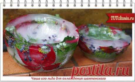 Чаша изо льда для охлаждения шампанского