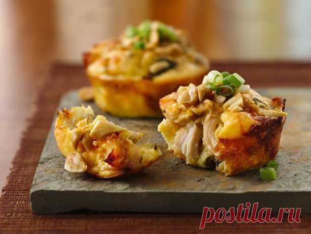 Маффины с овощами и курицей