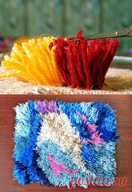 Пушистый коврик