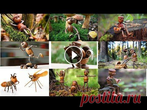 Поделки из желудей своими руками/10 вариантов В этом видео я покажу как сделать поделки из природного материала своими руками. Сделать такие осенние поделки своими руками не составит никакого труд...