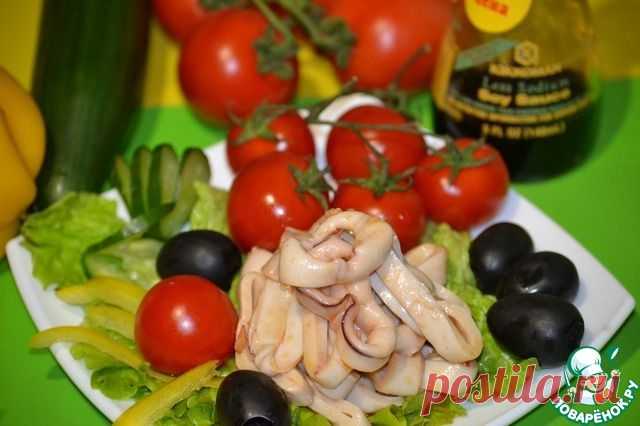 Необычные маринованные кольца кальмара