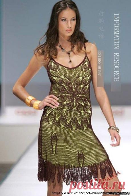 Гламурное черно-зеленое платье