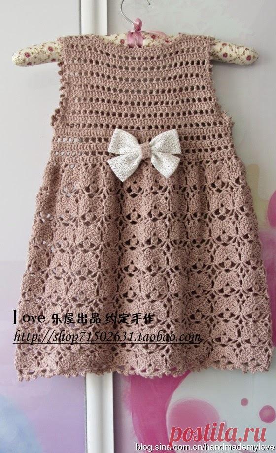 Шаблон # 511: платье девушка вязание ~ CTejidas [крючок и две игла]