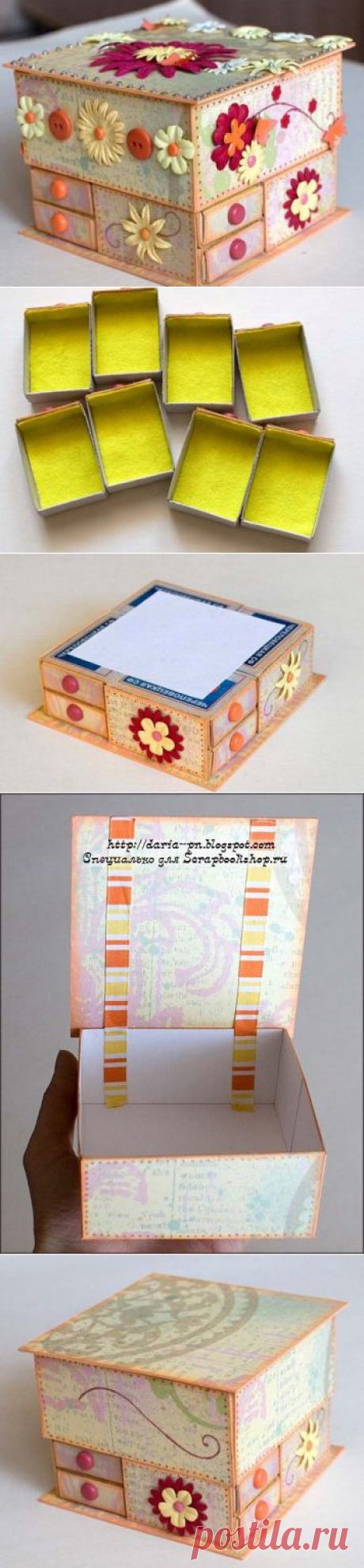 Комодик из спичечных коробков. Мастер-класс по изготовлению.
