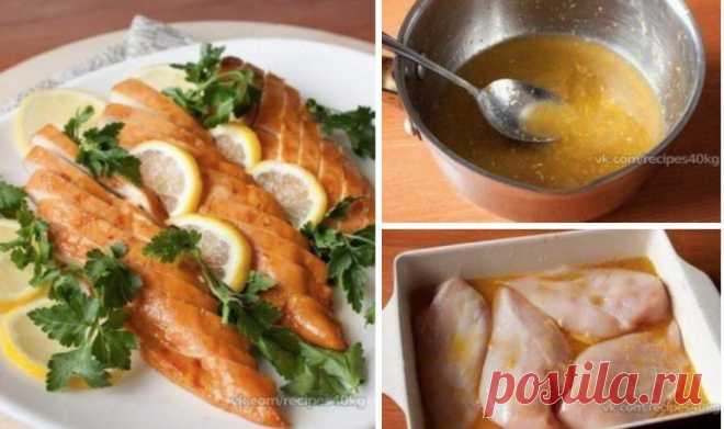 Можно даже тем, кто на диете: Медово-лимонные куриные грудки