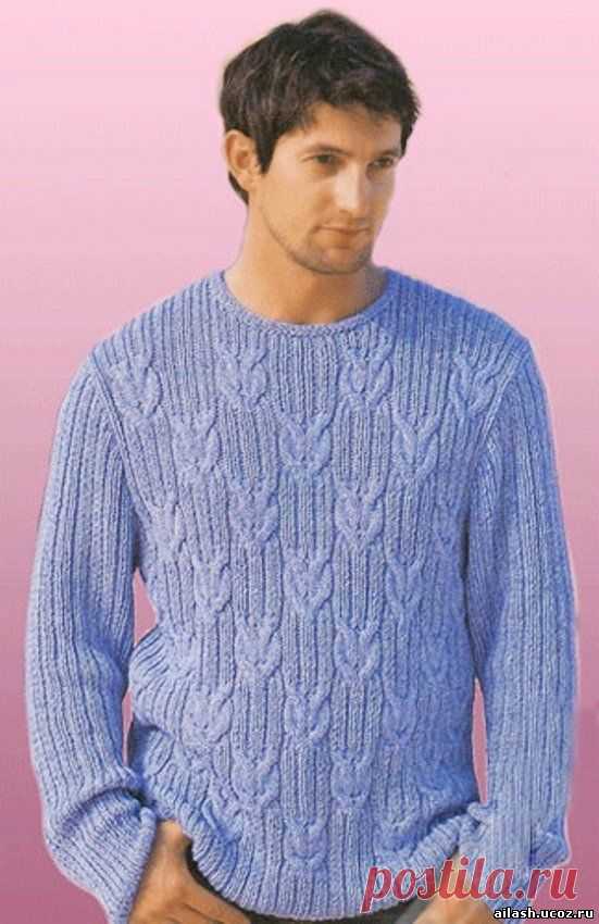 Мужской свитер спицами - 1 Сентября 2012 - Женский интернет журнал Айлаш - Онлайн журнал 