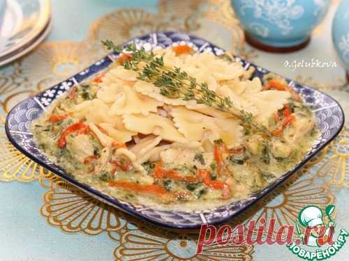 Индейка со сладким перцем и шпинатом – кулинарный рецепт