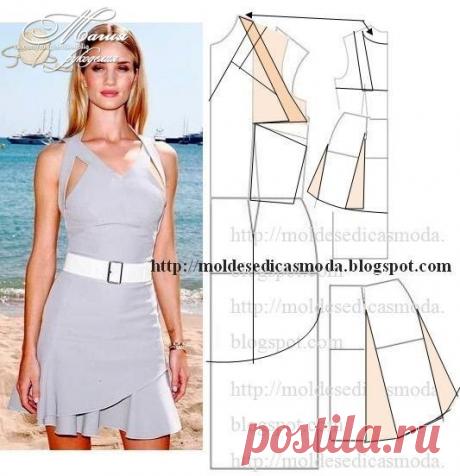 Выкройка оригинального платья