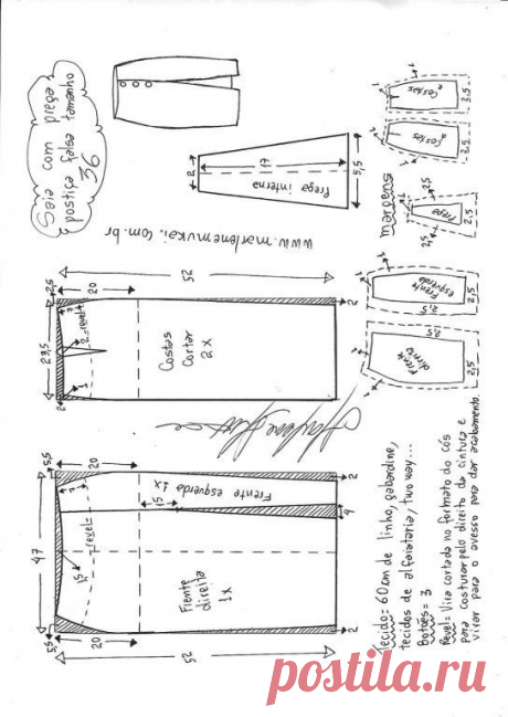 Выкройка прямой юбки – интересный фасон (Шитье и крой) – Журнал Вдохновение Рукодельницы