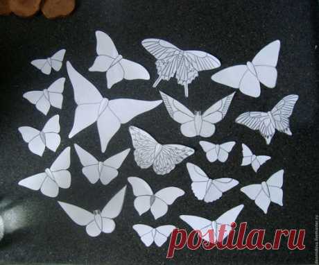 Купить Бабочки - большой набор различных выкроек, 23 шт. - белый, обучающие материалы, выкройки