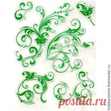 Купить Штампы силиконовые комбинированные Viva &quot;Цветочные узоры&quot; - штампы, штампинг, штампы для скрапа