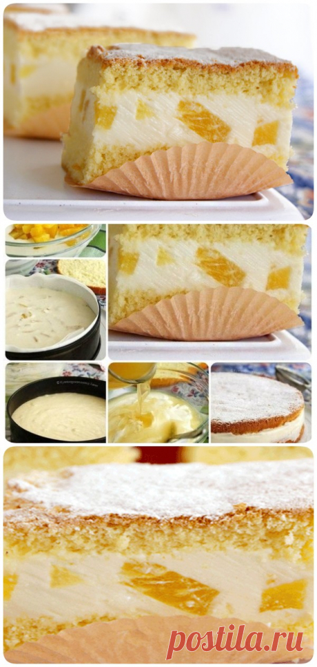 Торт с нежнейшим творожным кремом. Бесподобно нежный и вкусный!