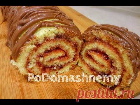 Классический бисквитный рулет — Кулинарная книга - рецепты с фото