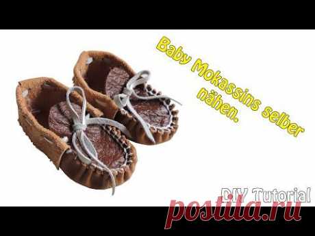 ▶ DIY | Leder Babyschuhe häkeln selber machen | Nähen für Anfänger | Tutorial - YouTube