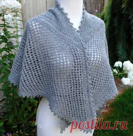 Shawl with crochet patterns in yarn. very beautiful. see how to work in crochet easy points. | FREE PATTERNS