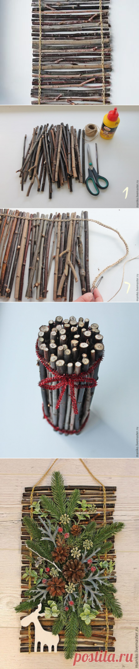 Делаем основу для панно из палочек - Ярмарка Мастеров - ручная работа, handmade
