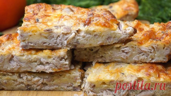 Очень Быстрый и Вкусный Ужин! Пирог-запеканка. Она готовится быстро и просто, получается очень вкусная и обязательно придется всем по вкусуИНГРЕДИЕНТЫ Куриное филе (отварное) – 400-500гр.Сыр – 50 гр.Тесто:Яйцо -2шт.Молоко – 150мл.Мука – 50гр.Разры...