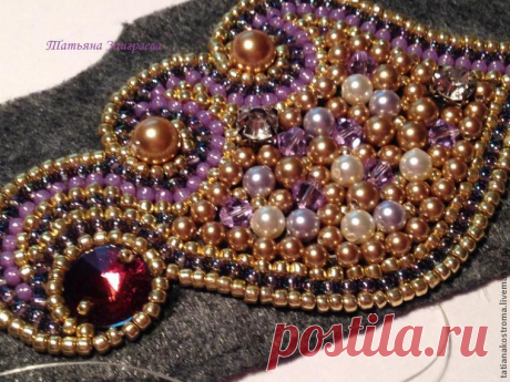 Вышиваем бисером брошь в осенних тонах - Ярмарка Мастеров - ручная работа, handmade