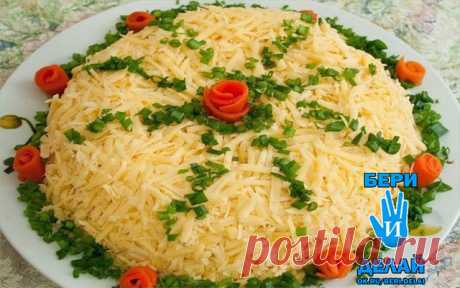 Салат из курицы с сыро