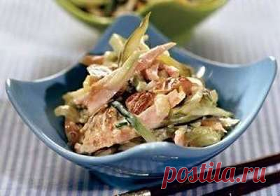 Салат из копченой курицы рецепт классический, и кукурузы, ананаса, с корейской морковью, с фасолью, с сухариками, помидорами, блинами, юлии высоцкой, 90 х годов, пошаговый с фото, видео