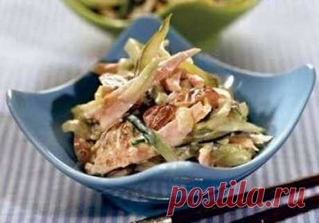 Салат из копченой курицы рецепт классический, и кукурузы, ананаса, с корейской морковью, с фасолью, с сухариками, помидорами, блинами, юлии высоцкой, 90 х годов, пошаговый с фото, видео