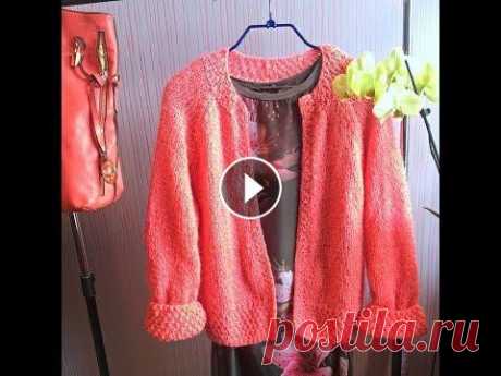 Кардиган OVERSIZE | Как связать красивый кардиган спицами БЕЗ ШВОВ В этом видео мы будем вязать укороченный вариант кардигана оверсайз Карди связан регланом снизу без швов Пряжа меринос с люрексом в бобинах Больше вид...