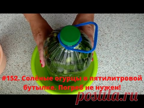 #152. Солёные огурцы в пятилитровой бутылке. Погреб не нужен!
