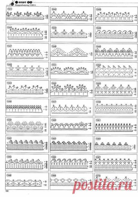 beautiful crochet borders! you always need one of these... | Crochet
