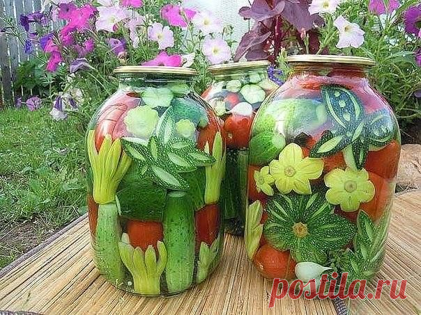 КРАСИВЫЕ ОВОЩИ В БАНКЕ