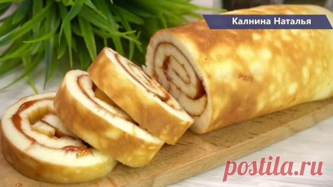 Вкуснятина из творога за считанные минуты. Рулет без духовки, на сковороде, быст