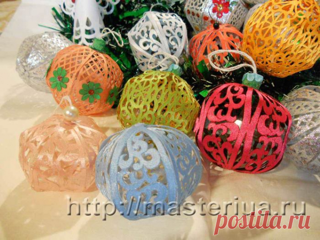 АЖУРНЫЕ ШАРИКИ ИЗ ТКАНИ (МК)