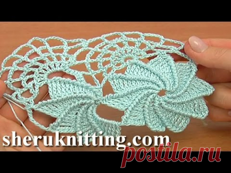 Сrochet Spiral Flower Lace Tape  Tutorial 23 Part 2 of 2
