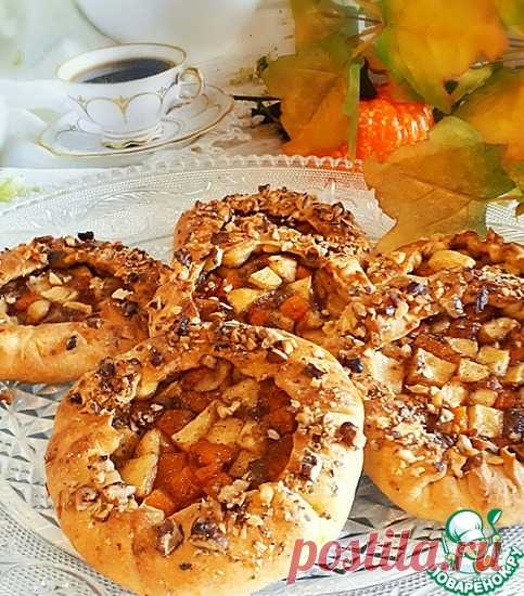 Открытые пирожки с тыквой и яблоком Кулинарный рецепт