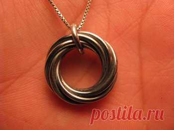 Украшения своими руками: витой кулон из металлических колец — Своими руками
