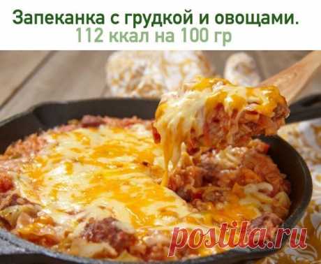 Запеканка с грудкой и овощами.
Итого на 100 грамм - 112 ккал Белки- 17Жиры -4Углеводы - 3
Ингредиенты:
● 500 г куриного филе
● 1 морковка
● 1 головка лука
● цветная капуста 100 г
● 1 яйцо
● сыр нежирный 70 г
● специи
Приготовление:
Курицу нарезать на мелкие кусочки, морковь и лук измельчить блендером или натереть. Всё смешать вместе с яйцом, посолить и выложить в противень. Сверху выложить капусту и посыпать натертым сыром. Запекать при 180 градусах 40 минут.