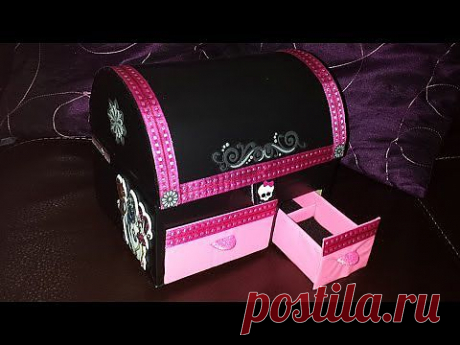 Manualidad: COFRE JOYERO MONSTER HIGH - YouTube