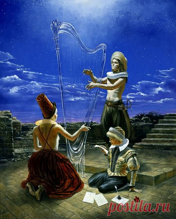 Illusions of Absurdity. Strings of Moonlight, Michael Cheval (Михаил Хохлачев), арт галерея живописи. Страница get.