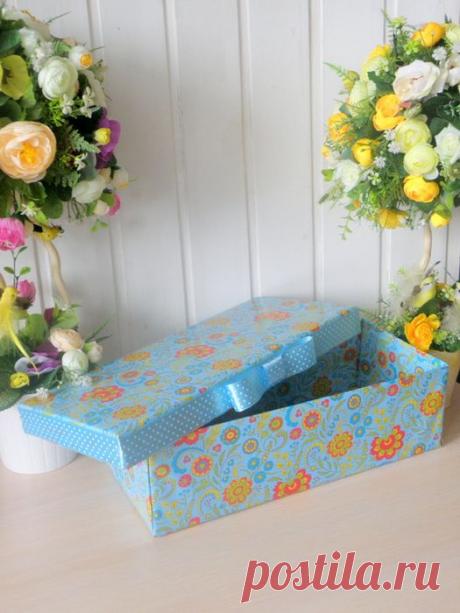 ДЕЛАЕМ МИЛУЮ ПОДАРОЧНУЮ КОРОБКУ ИЗ ДОСТУПНЫХ МАТЕРИАЛОВ