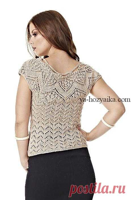 Кофточка с красивой кокеткой спицами. Вязаные кофточки спицами для женщин
