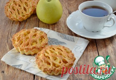 Пироги &quot;Корзиночки&quot; с яблоками - кулинарный рецепт
