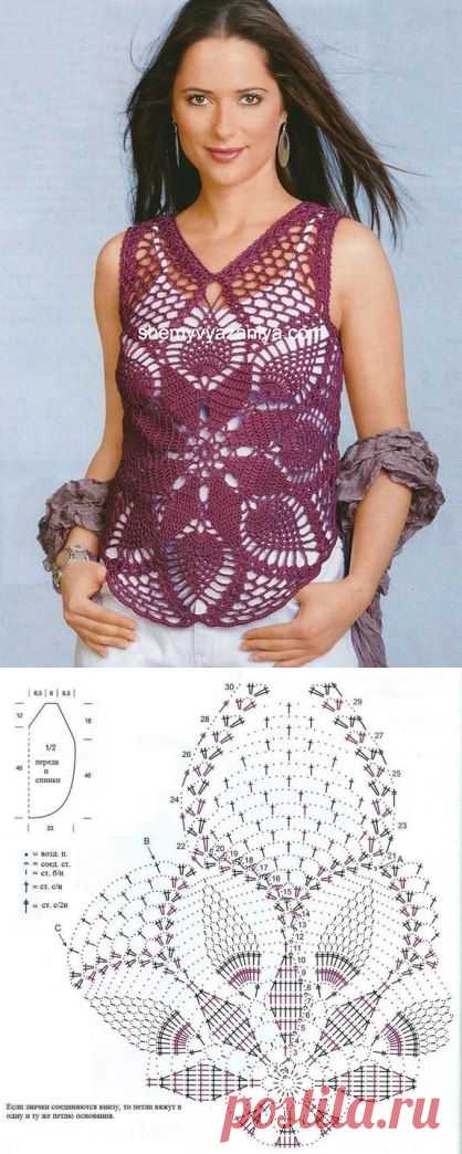 Ажурный топ.