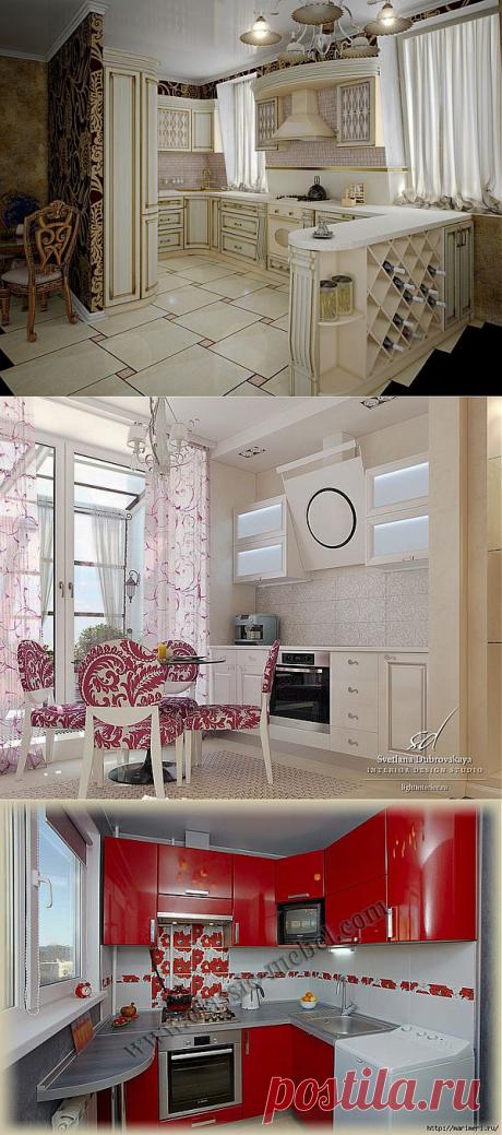 Интерьеры. Подборка 16. Кухни..